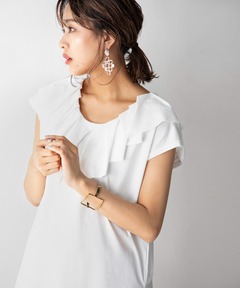 【STYLE４】ビックカラーフレンチスリーブTシャツ