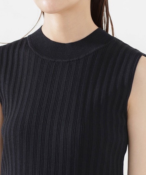NANO universe（ナノユニバース）の「ハイネックマルチリブニット ノースリーブ（ニット/セーター・レディース・ブラック/ピンク/アイボリー・38/36）」の16枚目の写真