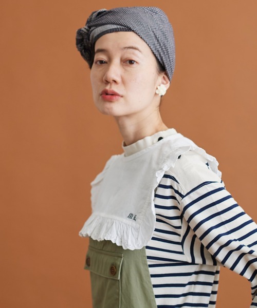 Malle（マル）の「Malle　オックスフォードカットワーク付け衿（付け襟・レディース・グレー/オフホワイト・FREE）」の12枚目の写真