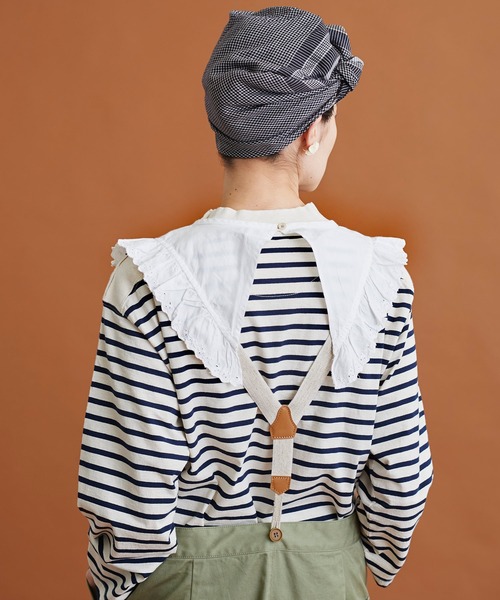 Malle（マル）の「Malle　オックスフォードカットワーク付け衿（付け襟・レディース・グレー/オフホワイト・FREE）」の13枚目の写真