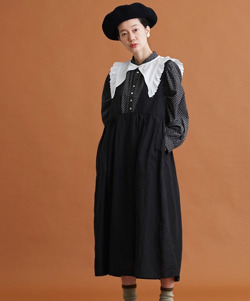 Malle（マル）の「Malle　オックスフォードカットワーク付け衿（付け襟・レディース・グレー/オフホワイト・FREE）」の20枚目の写真