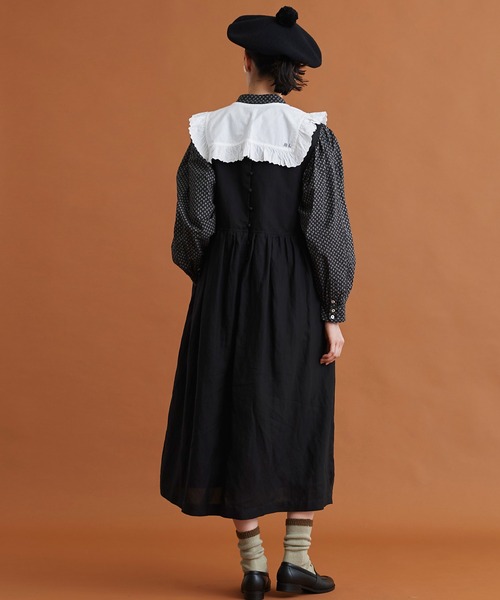 Malle（マル）の「Malle　オックスフォードカットワーク付け衿（付け襟・レディース・グレー/オフホワイト・FREE）」の22枚目の写真