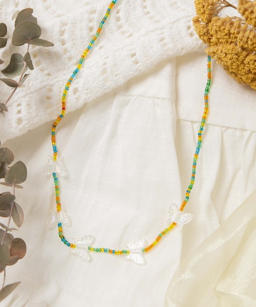 WEGO（ウィゴー）の「WEGO/マルチバタフライネックレス（ネックレス・レディース・オレンジ/その他1/その他2・FREE）」の3枚目の写真