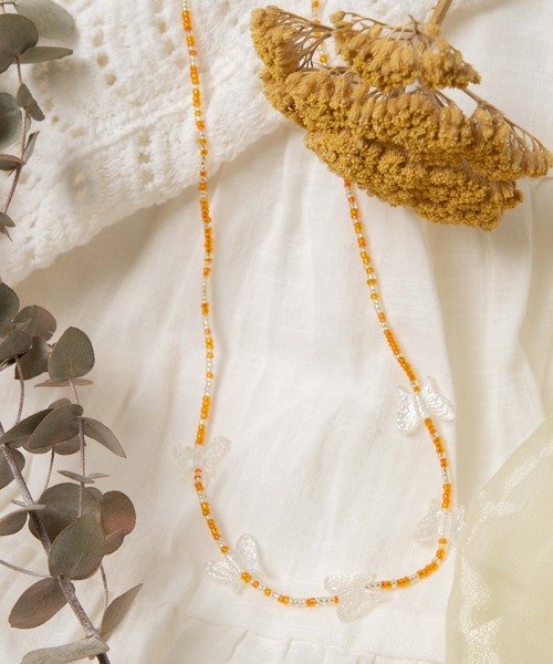 WEGO（ウィゴー）の「WEGO/マルチバタフライネックレス（ネックレス・レディース・オレンジ/その他1/その他2・FREE）」の2枚目の写真