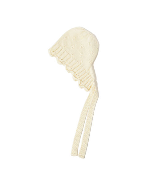 Ray BEAMS(レイビームス)の「Ray BEAMS / ニット ボンネット 帽子(ハット・レディース・ブラック/オフホワイト・ONE SIZE)」の12枚目の写真