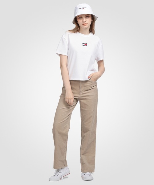 tommy jeans（トミー ジーンズ）の「バッジロゴTシャツ（Tシャツ/カットソー・メンズ・ネイビー/オレンジ/ホワイト/ブラック/ベージュ/カーキ/レッド・LARGE/MEDIUM/SMALL/X-SMALL）」の10枚目の写真