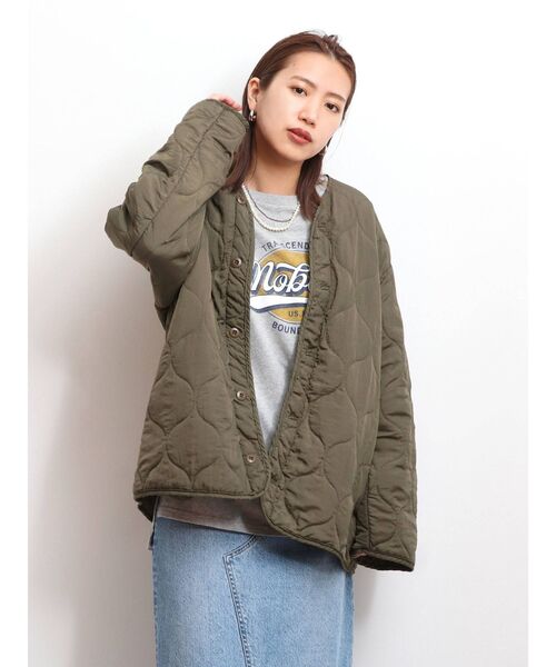 Ungrid(アングリッド)の「キルティングライナーブルゾン(ブルゾン・レディース・オフホワイト/ブラック/カーキ・FREE)」の3枚目の写真