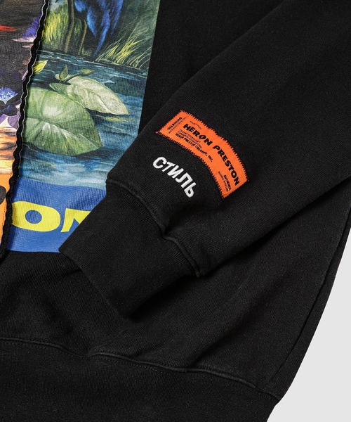 HERON PRESTON（ヘロンプレストン）の「CREWNECK SPLIT HERONS（スウェット・メンズ・ブラック系その他・M/L/XL）」の2枚目の写真