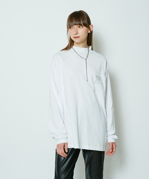 SUPERTHANKS(スーパーサンクス)の「#【SUPERTHANKS/スーパーサンクス】MOCKNECK LONGSLEEVE TEE/モックネックロングスリーブTシャツ(Tシャツ/カットソー・レディース・ホワイト/ブラック・SMALL)」の15枚目の写真