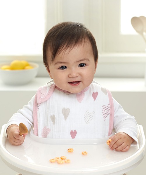 aden + anais (エイデンアンドアネイ)の「スナップビブ 3枚入り(スタイ/よだれかけ・キッズ・ベビーピンク・FREE)」の2枚目の写真