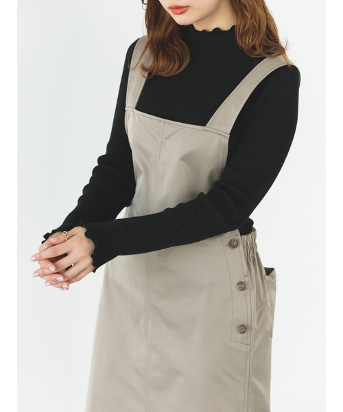 SLURR（スラ―）の「【マシンウォッシャブル】リブハイネックニット(再生ポリエステル)（ニット/セーター・レディース・ブラック/ベージュ/オフホワイト・FREE）」の12枚目の写真
