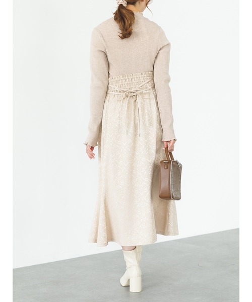 SLURR（スラ―）の「【マシンウォッシャブル】リブハイネックニット(再生ポリエステル)（ニット/セーター・レディース・ブラック/ベージュ/オフホワイト・FREE）」の13枚目の写真