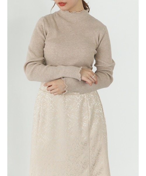 SLURR（スラ―）の「【マシンウォッシャブル】リブハイネックニット(再生ポリエステル)（ニット/セーター・レディース・ブラック/ベージュ/オフホワイト・FREE）」の17枚目の写真