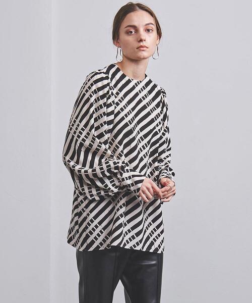 CURRENTAGE（カレンテージ）の「＜CURRENTAGE（カレンテージ）＞バティックプリント ブラウス（シャツ/ブラウス・レディース・ブラック・FREE）」の6枚目の写真