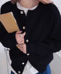 ラウンドネックニットカーディガン