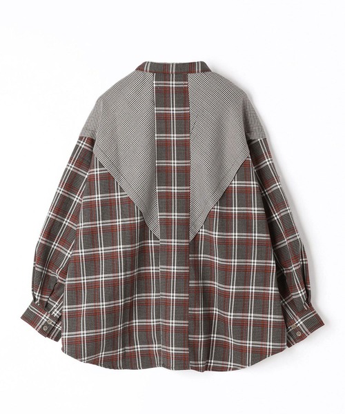 179/WG（イチナナキュウダブルジー）の「切り替えチェックシャツ（シャツ/ブラウス・レディース・ブラウン/グレー/グリーン・MEDIUM）」の18枚目の写真