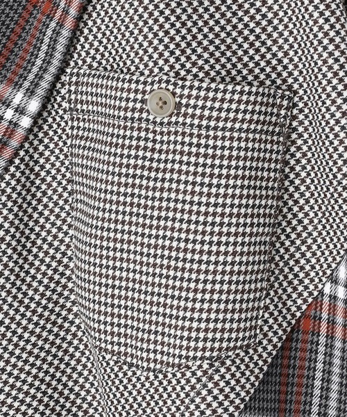 179/WG（イチナナキュウダブルジー）の「切り替えチェックシャツ（シャツ/ブラウス・レディース・ブラウン/グレー/グリーン・MEDIUM）」の20枚目の写真