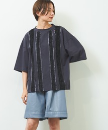 HERENCIA | フロントフリンジ デザイン カットソー(Tシャツ/カットソー)