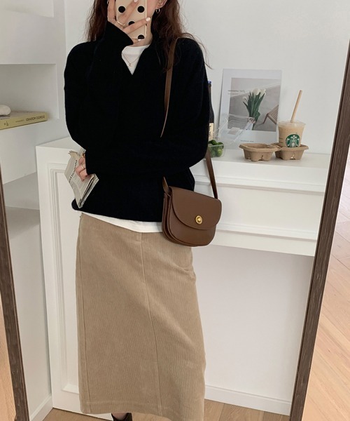 HALEY PESCA(ヘーリーペスカ)の「HALEY PESCA/Vネック ニットポロシャツ(ポロシャツ・レディース・ベージュ/アイボリー/ブラック/ブラウン・FREE)」の13枚目の写真