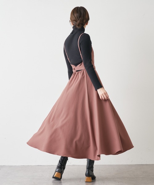 natural couture（ナチュラルクチュール）の「【大好評リバイバルアイテム】バックリボンパイピングキャミワンピース（ワンピース・レディース・レンガ/パープル/ブラック/モカ・FREE）」の18枚目の写真