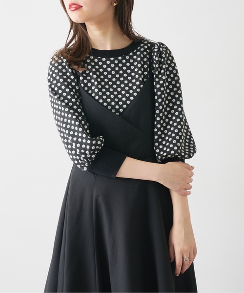 natural couture（ナチュラルクチュール）の「【大好評リバイバルアイテム】バックリボンパイピングキャミワンピース（ワンピース・レディース・レンガ/パープル/ブラック/モカ・FREE）」の8枚目の写真