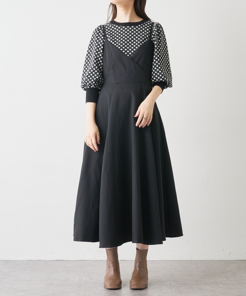 natural couture（ナチュラルクチュール）の「【大好評リバイバルアイテム】バックリボンパイピングキャミワンピース（ワンピース・レディース・レンガ/パープル/ブラック/モカ・FREE）」の21枚目の写真