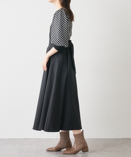 natural couture（ナチュラルクチュール）の「【大好評リバイバルアイテム】バックリボンパイピングキャミワンピース（ワンピース・レディース・レンガ/パープル/ブラック/モカ・FREE）」の22枚目の写真