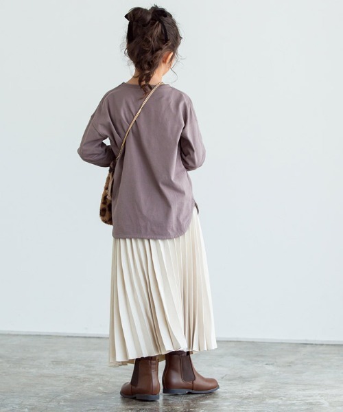 lulpini(ルルピー二)の「kids スエードタッチプリーツスカート(スカート・キッズ・オレンジ/アイボリー・S/M/L)」の10枚目の写真