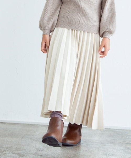 lulpini(ルルピー二)の「kids スエードタッチプリーツスカート(スカート・キッズ・オレンジ/アイボリー・S/M/L)」の16枚目の写真