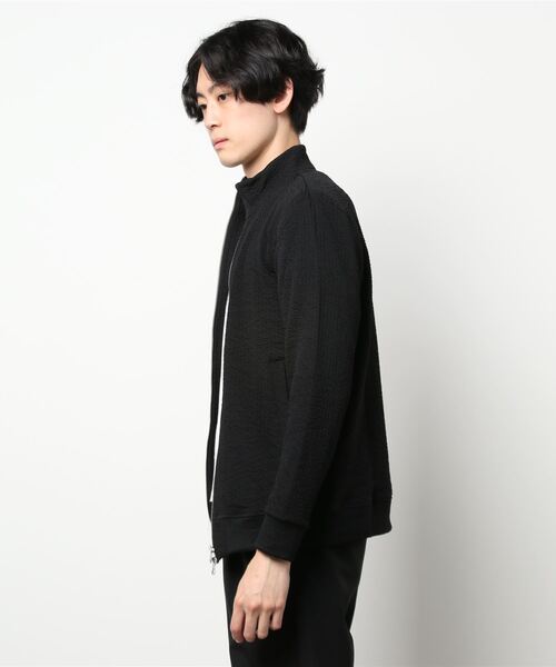 TETE HOMME（テットオム）の「フクレ接結スタンドジップ（カーディガン/ボレロ・メンズ・ブラック/オフホワイト/グリーン・MEDIUM/LARGE/X-LARGE）」の4枚目の写真