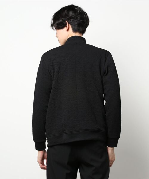 TETE HOMME（テットオム）の「フクレ接結スタンドジップ（カーディガン/ボレロ・メンズ・ブラック/オフホワイト/グリーン・MEDIUM/LARGE/X-LARGE）」の5枚目の写真