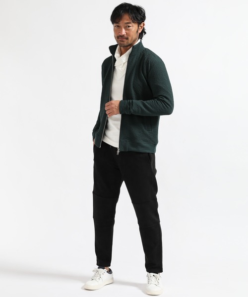 TETE HOMME（テットオム）の「フクレ接結スタンドジップ（カーディガン/ボレロ・メンズ・ブラック/オフホワイト/グリーン・MEDIUM/LARGE/X-LARGE）」の15枚目の写真