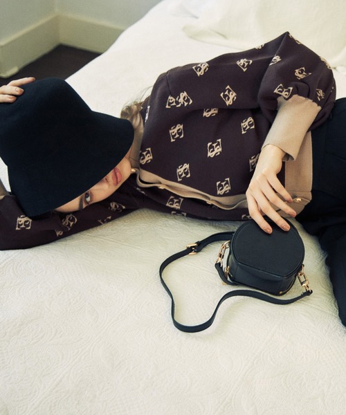 EIMY ISTOIRE（エイミーイストワール）の「ES monogramカーディガン（カーディガン/ボレロ・レディース・ブラック/ベージュ/ブラウン/ピンク/オレンジ・FREE）」の12枚目の写真