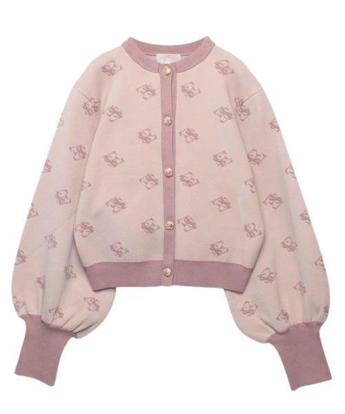 EIMY ISTOIRE（エイミーイストワール）の「ES monogramカーディガン（カーディガン/ボレロ・レディース・ブラック/ベージュ/ブラウン/ピンク/オレンジ・FREE）」の15枚目の写真