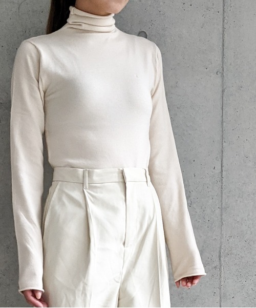 Per sist ence(パーシエンス)の「Per sist ence/パーシエンス 12Gハイネックプルオーバー(ニット/セーター・レディース・ブラック/アイボリー/モカ/パープル/ブラウン/グリーン/ブルー/オレンジ/ピンク/ホワイト×ブラック/ホワイト×グリーン/ホワイト×ブラウン/ブラック×ホワイト・FREE)」の8枚目の写真