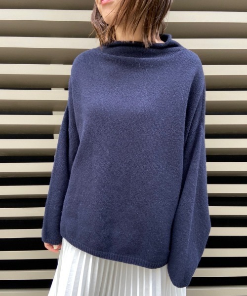 MANASTASH（マナスタッシュ）の「MANASTASH/マナスタッシュ　エアーヤーンプルオーバー　ニット（ニット/セーター・レディース・ボルドー/ネイビー・FREE）」の7枚目の写真