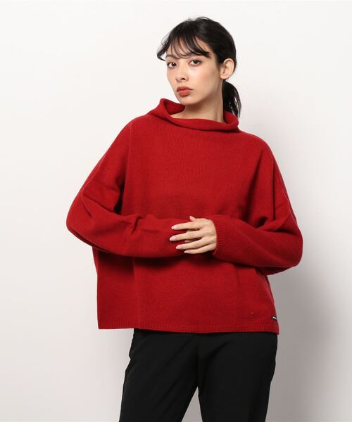 MANASTASH（マナスタッシュ）の「MANASTASH/マナスタッシュ　エアーヤーンプルオーバー　ニット（ニット/セーター・レディース・ボルドー/ネイビー・FREE）」の6枚目の写真