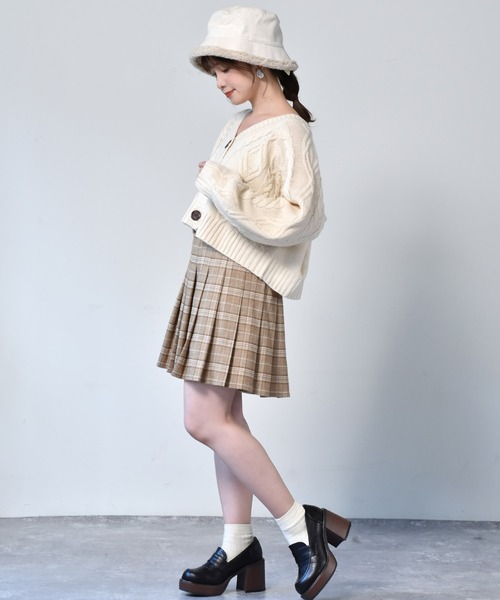 ems excite（エムズエキサイト）の「プリーツミニスカート（スカート・レディース・ブラック/グレー系その他/ブラウン系その他・FREE）」の17枚目の写真