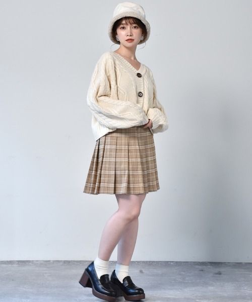 ems excite（エムズエキサイト）の「プリーツミニスカート（スカート・レディース・ブラック/グレー系その他/ブラウン系その他・FREE）」の16枚目の写真