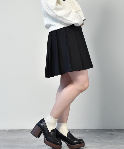ems excite（エムズエキサイト）の「プリーツミニスカート（スカート・レディース・ブラック/グレー系その他/ブラウン系その他・FREE）」の9枚目の写真