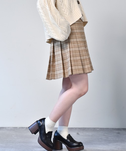 ems excite（エムズエキサイト）の「プリーツミニスカート（スカート・レディース・ブラック/グレー系その他/ブラウン系その他・FREE）」の11枚目の写真