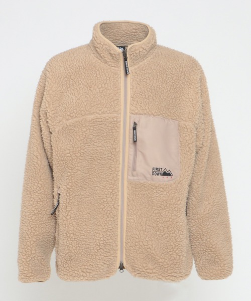 FIRST DOWN(ファーストダウン)の「FIRST DOWN BOA JKT/ファーストダウン ボアジャケット(ブルゾン・メンズ・ブラック/ベージュ/レッド系その他4・L/M)」の3枚目の写真