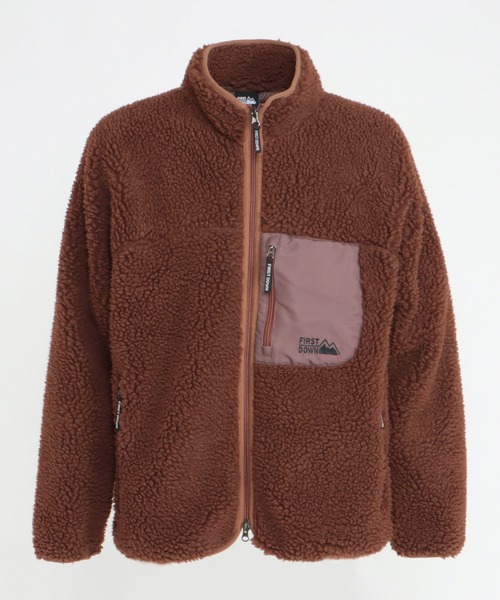 FIRST DOWN(ファーストダウン)の「FIRST DOWN BOA JKT/ファーストダウン ボアジャケット(ブルゾン・メンズ・ブラック/ベージュ/レッド系その他4・L/M)」の1枚目の写真