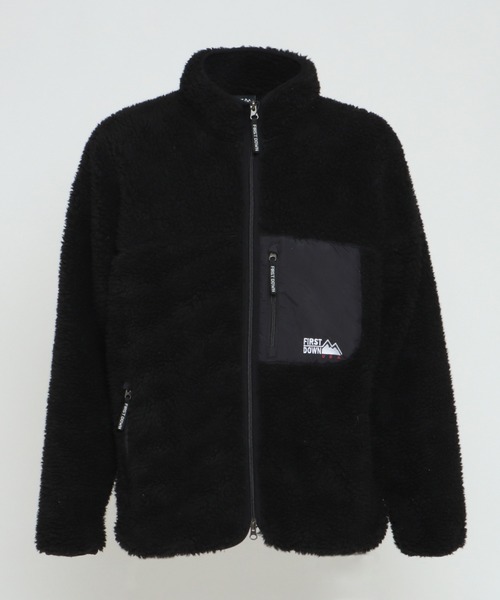 FIRST DOWN(ファーストダウン)の「FIRST DOWN BOA JKT/ファーストダウン ボアジャケット(ブルゾン・メンズ・ブラック/ベージュ/レッド系その他4・L/M)」の2枚目の写真