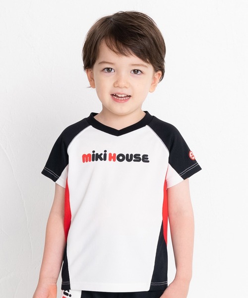 MIKI HOUSE（ミキハウス）の「ロゴスポーツ半袖Ｔシャツ（Tシャツ/カットソー・キッズ・ホワイト/レッド・80ｃｍ/90cm/110cm/100cm/120cm/130cm/140cm）」の2枚目の写真