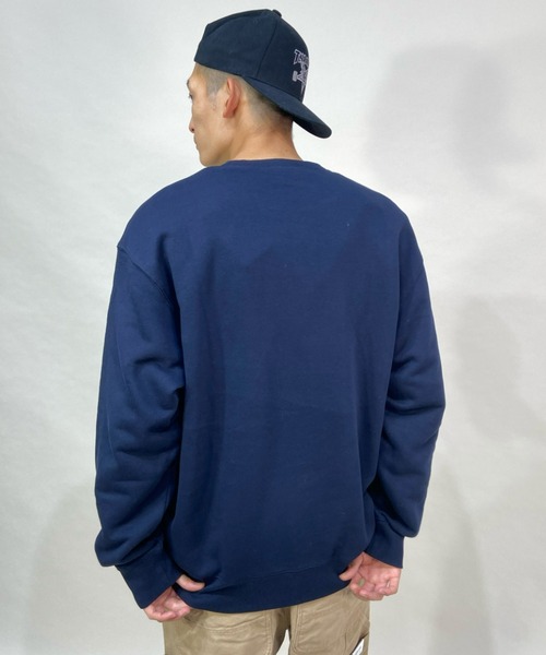 Carhartt(カーハート)の「Carhartt WIP/カーハートダブリューアイピー カレッジ風ロゴ ルーズシルエットウェット I029510(スウェット・メンズ・ブラック/ネイビー/グレー・M/L/XL)」の15枚目の写真
