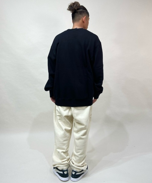 Carhartt(カーハート)の「Carhartt WIP/カーハートダブリューアイピー カレッジ風ロゴ ルーズシルエットウェット I029510(スウェット・メンズ・ブラック/ネイビー/グレー・M/L/XL)」の8枚目の写真