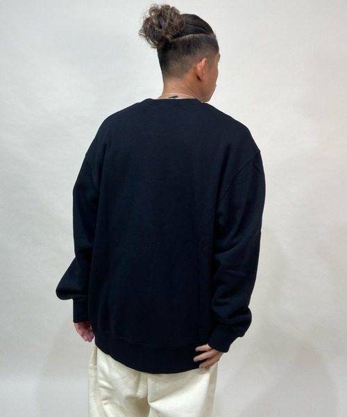 Carhartt(カーハート)の「Carhartt WIP/カーハートダブリューアイピー カレッジ風ロゴ ルーズシルエットウェット I029510(スウェット・メンズ・ブラック/ネイビー/グレー・M/L/XL)」の6枚目の写真