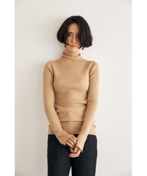 M_（エムアンダーバー）の「【M_】TURTLE RIB ニット（ニット/セーター・レディース・アイボリー/ブラック/グリーン/ベージュ・FREE）」の13枚目の写真