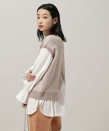 NATURAL BEAUTY BASIC | ジャガードニットドッキングトップス(ニット/セーター)